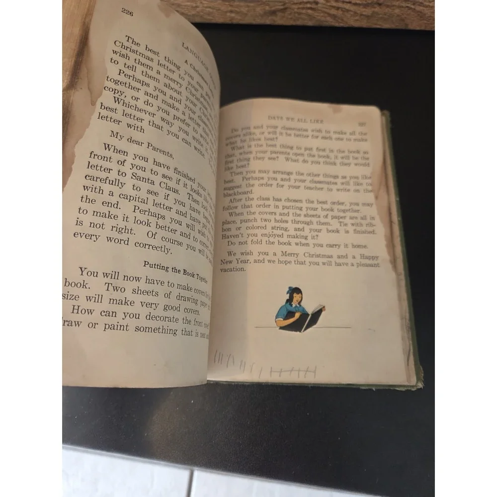 vintage hardcover textbook titled 